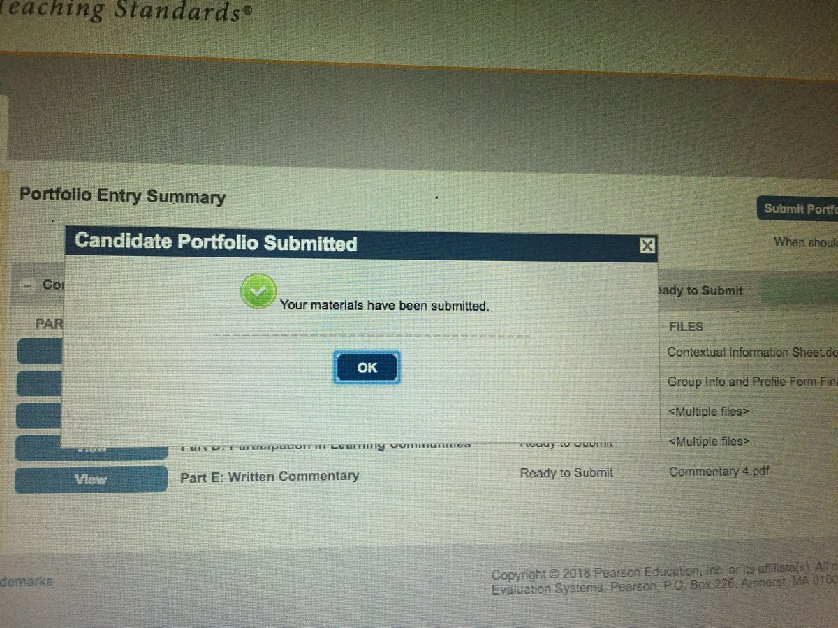 ShenaWald's tweet photo. I submitted! 3 down, 1 to go in June! #nbct #futurenbct #ITeachMath #MTBoS yay!!!!!!!! https://t.co/54stMJAJgq