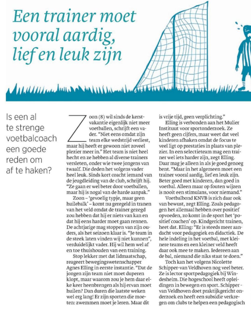 JelleJolles's tweet photo. Inspirerend (sport-) coachen werkt bij kind en jonge tiener beter dan alleen sturend coachen op techniek en presteren. Goed stuk over sportcoaching bij kind en jonge tiener in Trouw, 16/5. #bewegen, #sport https://t.co/5a77RTVYG8