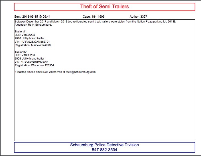 Transportation Alert system - BOLO - Midwest Cargo Security