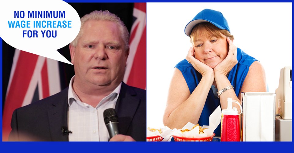 Doug Ford opposes raising the minimum wage to $15 / hour