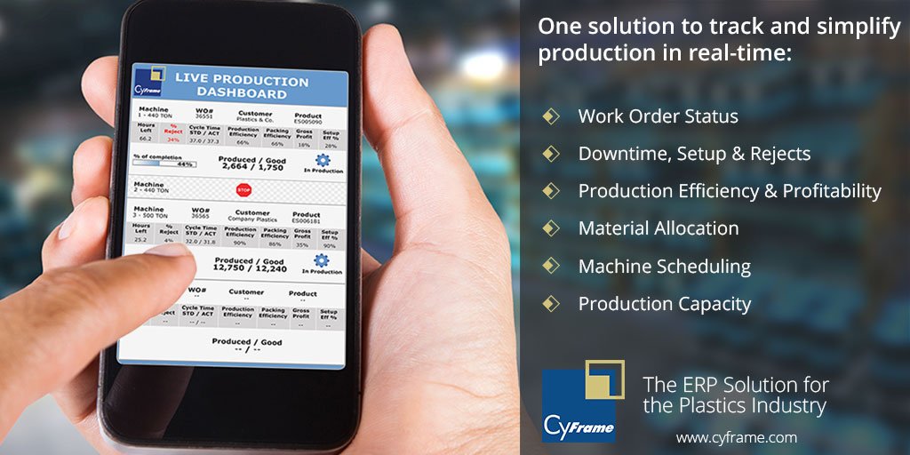 CyFrameTeam's tweet image. One #ERP solution engineered for #plastics . Total operation control to be more profitable &amp;amp; deliver better service. #NPE2018
cyframe.com