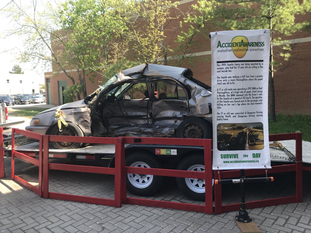 Hey grade 12s! We’re so proud of you and your accomplishments... so don’t let one bad decision over prom weekend ruin your bright futures - like it did for this unfortunate 17 year old 😔 Come out and see the Crash Car presented by <a href="/SBAOSAID/">SBA OSAID</a> over all lunches. @SBAtoday