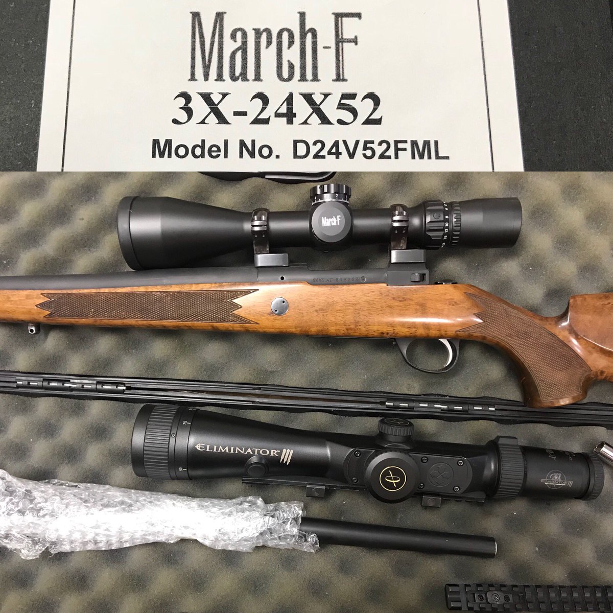 huntingnet1000's tweet photo. Ｓさま、いつもご用命ありがとうございます
もう少々お待ちくださいませ

#marchscopes #sako #rifle #マーチスコープ https://t.co/sYNLHotl26