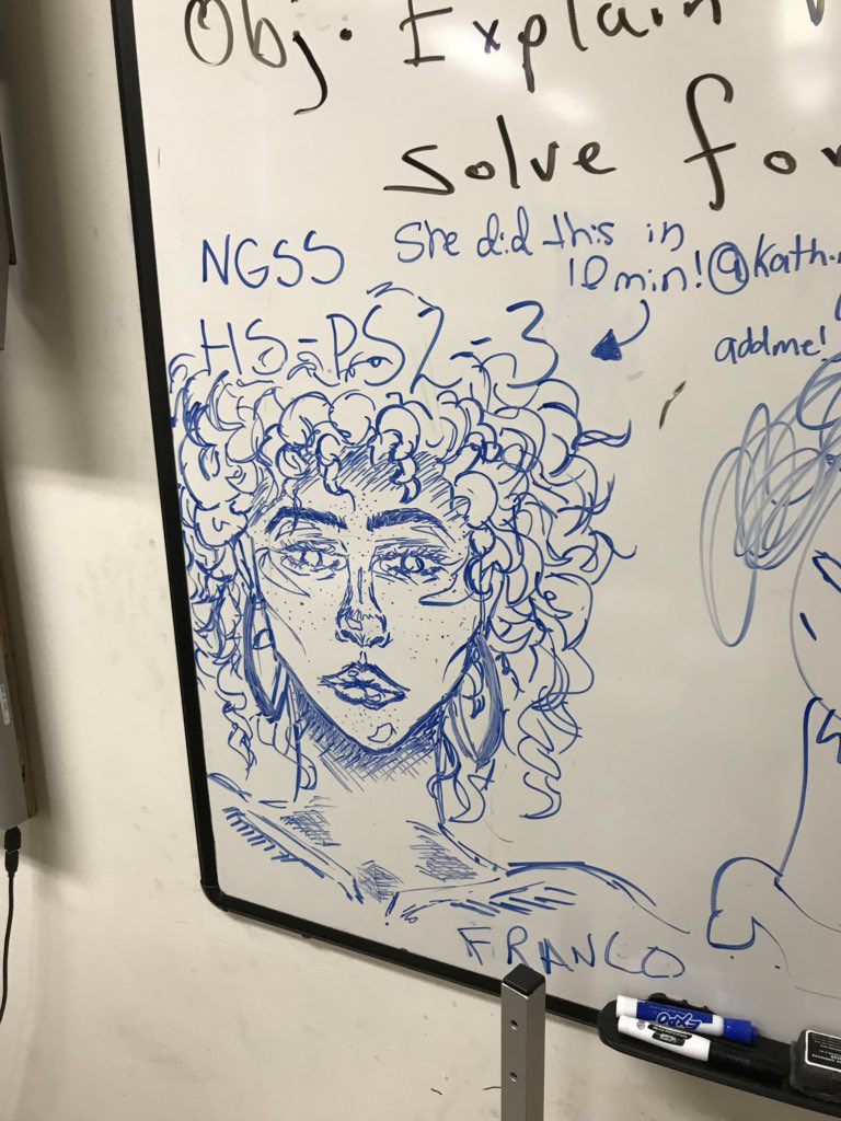 PerryWhs's tweet image. Creative student art is showcased everywhere around Weehawken HS...even whiteboard “doodles” are amazing!!!! Erasing this would be 💔....#WeeArts #WeeCreate @timeforbetty @WeehawkenTSD