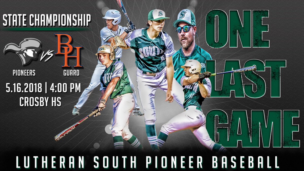 _LSABaseball's tweet photo. It’s Game Day! The Pioneers will take on Brook Hill for the State Championship. Come Early, Be Loud, and Cheer on your Pioneers! 

#LSABaseball #SouthPride https://t.co/g6cZMYwv5f