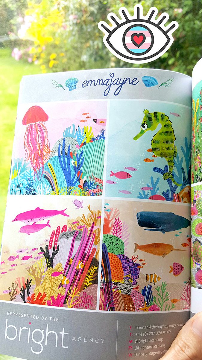emma_j_designs's tweet photo. Lovely to see my recent ocean illustrations in the Art &amp; Design licensing magazine! @BrightAgencyUK @BrightLicensing #brightgroup #illustrators #illustrations #100daysoftheocean #illustrationart #artlicensing https://t.co/dHMwHAcLp8