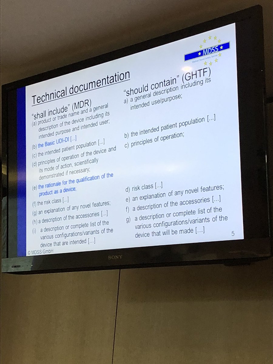RAPSorg's tweet photo. Ludger Möeller talks technical documentation requirements, what’s included and GHTF. #MDR #EUWorkshop https://t.co/Oq7CoA7t78