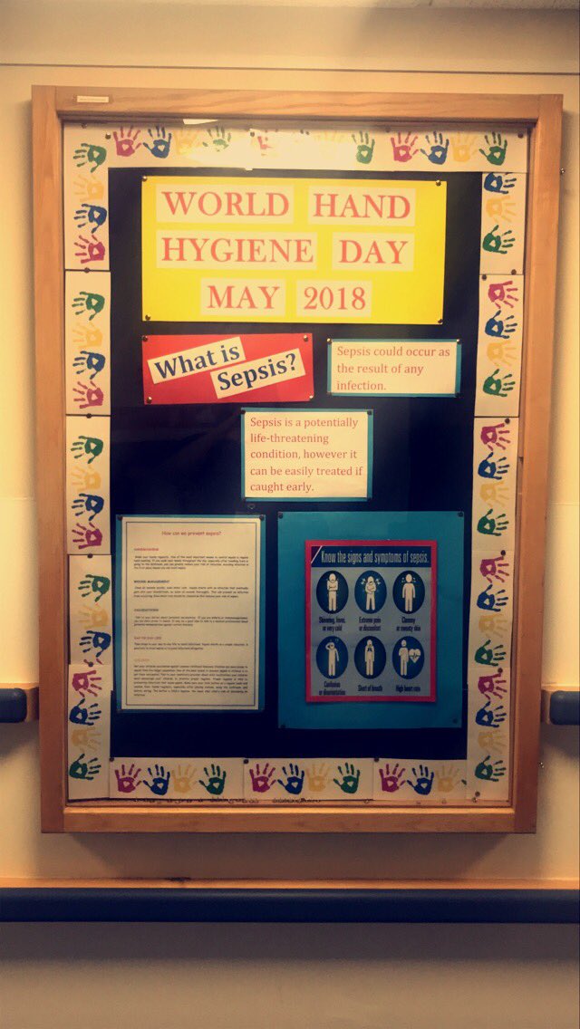 PlymouthIPMT's tweet photo. If you missed us last week celebrating world hand hygiene day take a look at our information boards on level 7 by the restaurant @PHNT_NHS  @Derriford_Hosp @DebGroupUK  #Sepsis #HandHygiene #WorldHandHygieneday https://t.co/NyEnygdJlp