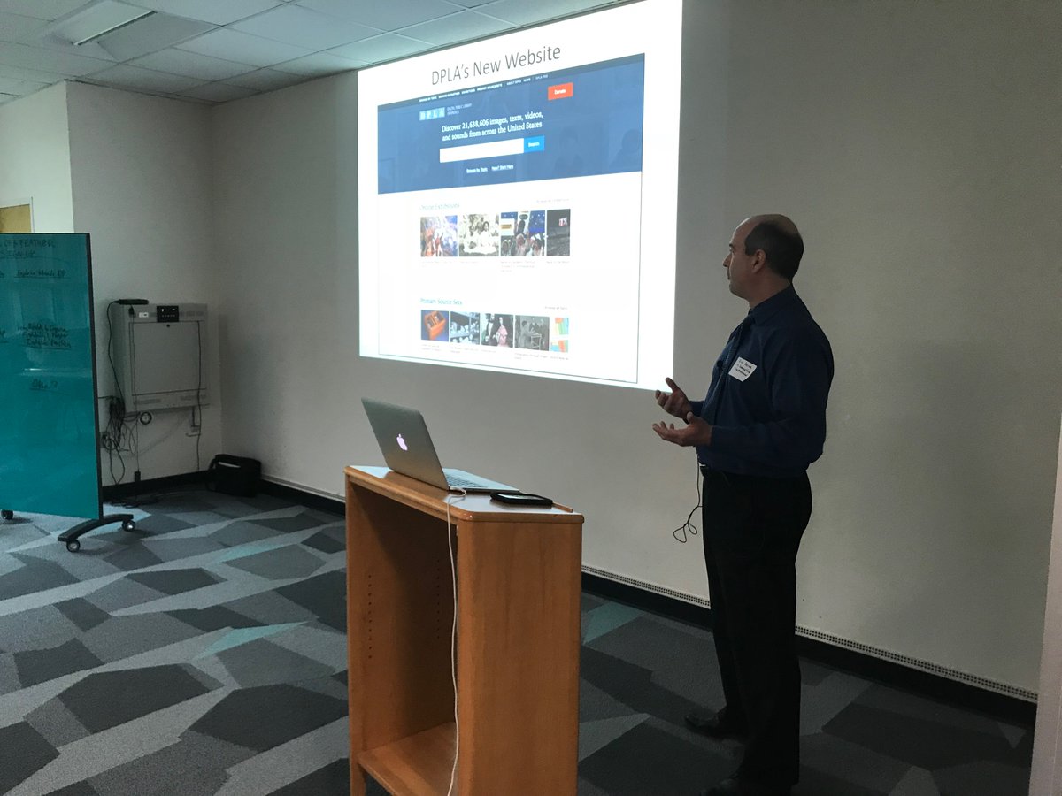 midmichdp's tweet image. Getting a great DPLA Michigan Service Hub Update from Rick Adler! 246,628 records available by most recent count! #midmichdp #MiALA18