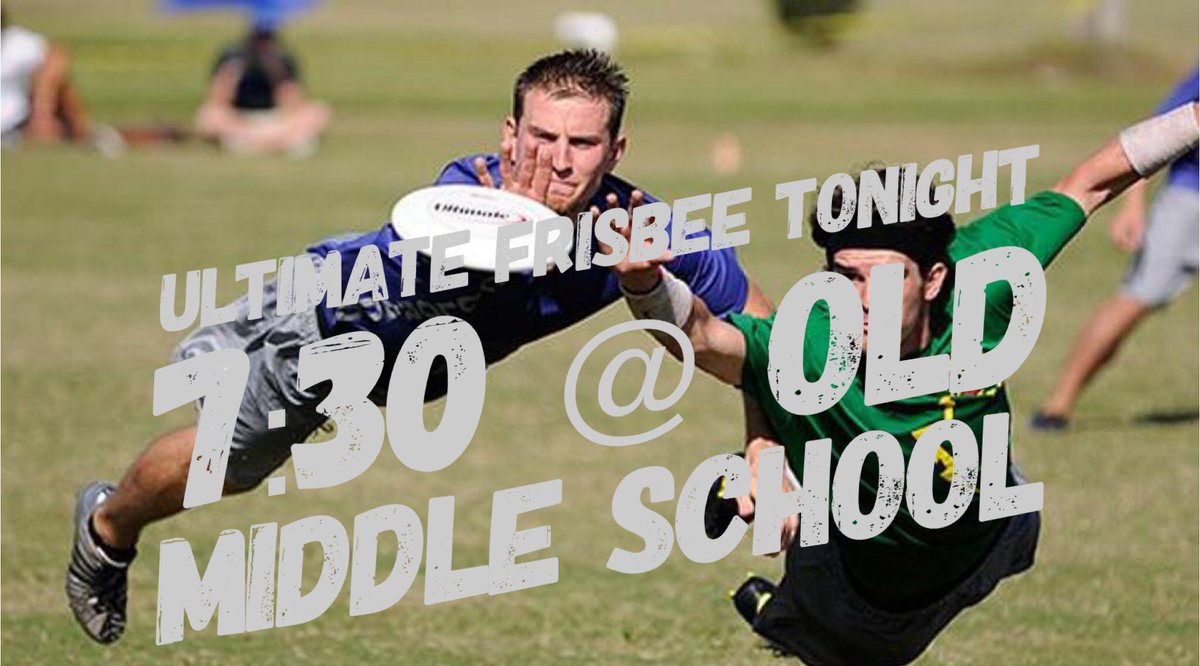 SavannahMoYL's tweet photo. Ultimate TONIGHT @ Old Middle School! Come play or just hang out and watch/talk with friends!! See you there :) https://t.co/VwlkpOzRjr