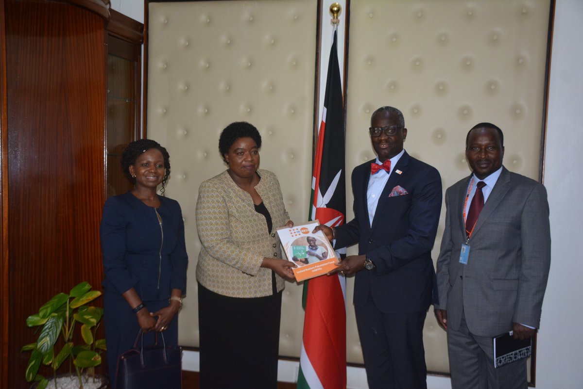 CS congratulated UNFPA for their work, especially their focus in the rural areas of Kenya. She further stated that the first five years of H.E <a href="/UKenyatta/">Uhuru Kenyatta</a> had created the foundation &amp; social safety nets that the Big Four was building on, especially on child &amp; maternal healthcare.