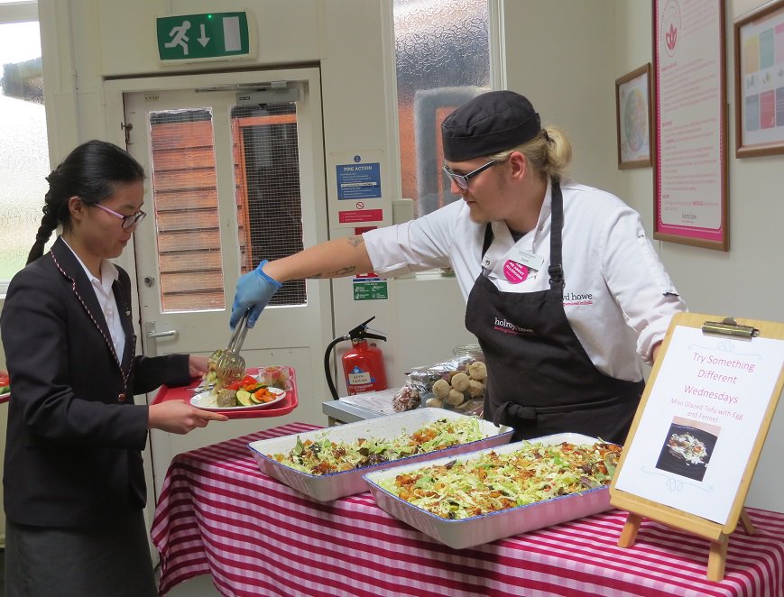 KESWitley's tweet photo. This Wednesday special was a delicious miso glazed tofu with egg and fennel. A treat fit for #NationalVegetarianWeek! Thank you to our fantastic chefs from @HolroydHowe @freshospitality. https://t.co/gQNZhnhkB4