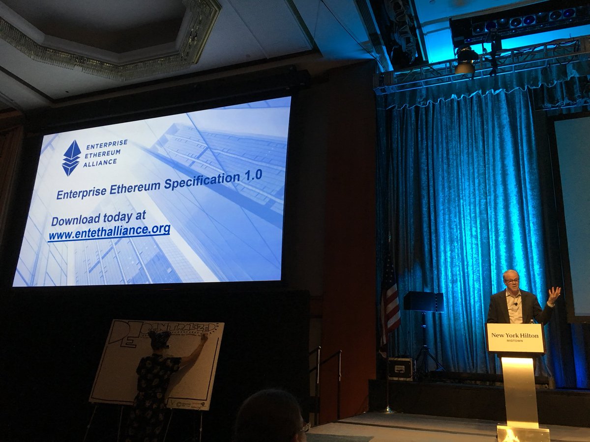 Time for a big announcement by the <a href="/EntEthAlliance/">Enterprise Ethereum Alliance | eea.eth</a> <a href="/coindesk/">CoinDesk</a> #Consenus2018...