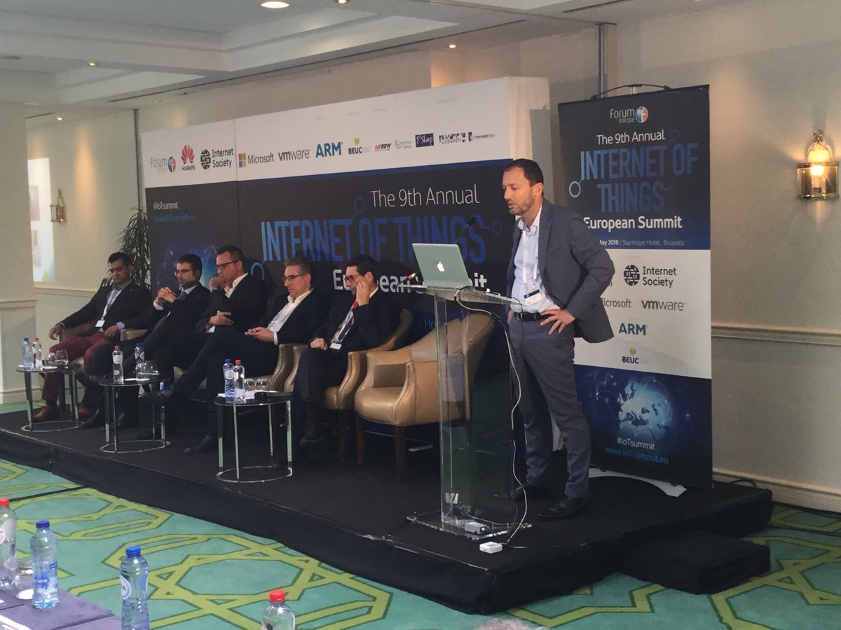 CavalliereL's tweet photo. Key #IoT trends and insights covered over the last 2 days at 9th #IoTSummit in Brussels. Our expert @egourrier_pro on stage delivering VMware’s POV on #IIoT. @vmwareiot @ForumEurope @VMware_Fr https://t.co/szaXpHoUk0
