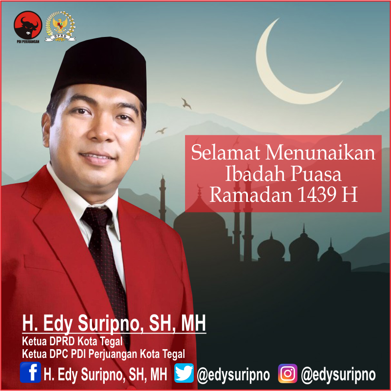 edysuripno's tweet photo. Selamat Menunaikan Ibadah Puasa Ramadan 1439 H.  @PDI_Perjuangan #Ramadhan #Ramadan #Ramadan2018 #RamadanDamai https://t.co/WGAA4TLQD5
