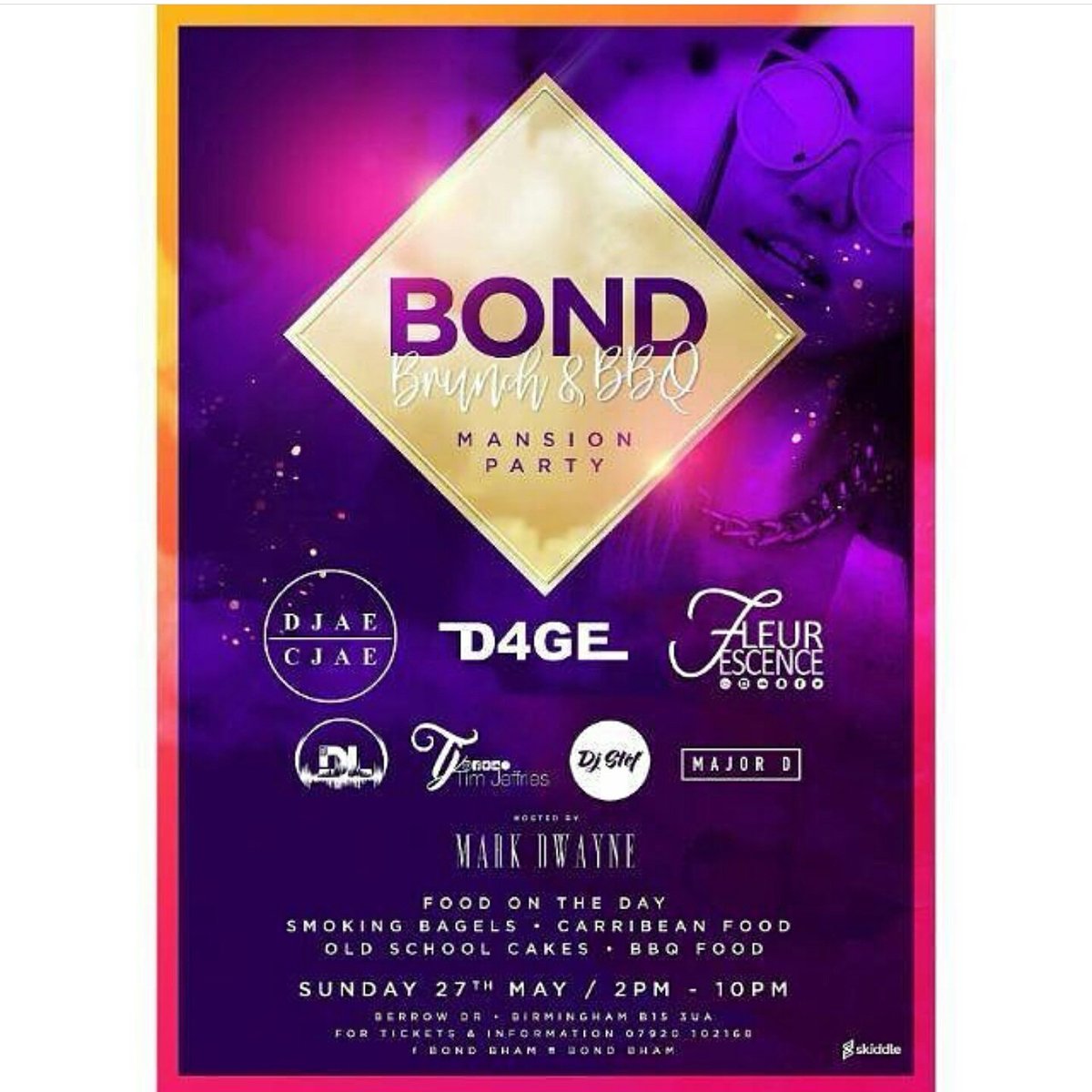 cjae91's tweet photo. BOND BRUNCH AND BBQ
 🏤THE MANSION PARTY🏤

@bondbham 
# B O N D W I T H U S

@smokingbagels @corner_hut @markdwaynemedia @djstef78 @d4ge @fleurescence_ @thisisdjdl @tim_jeffries1 
#smokingbagels #bbq #jerkchicken #cakes #cocktails #ciroc #moet #summer #summertime #dj #music https://t.co/rtHp2zAjNb