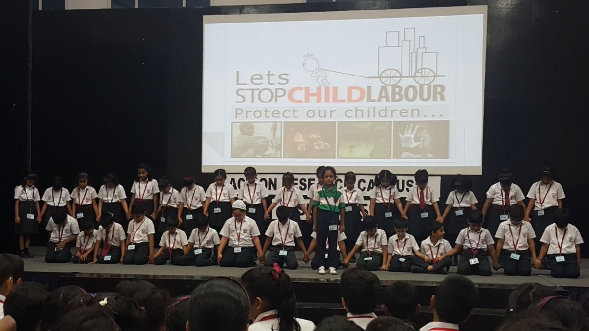 Grade 2 D students presenting the class assembly to spread the  awareness - Let's Stop Child Labour.
#kgslearn
@TKGStweet