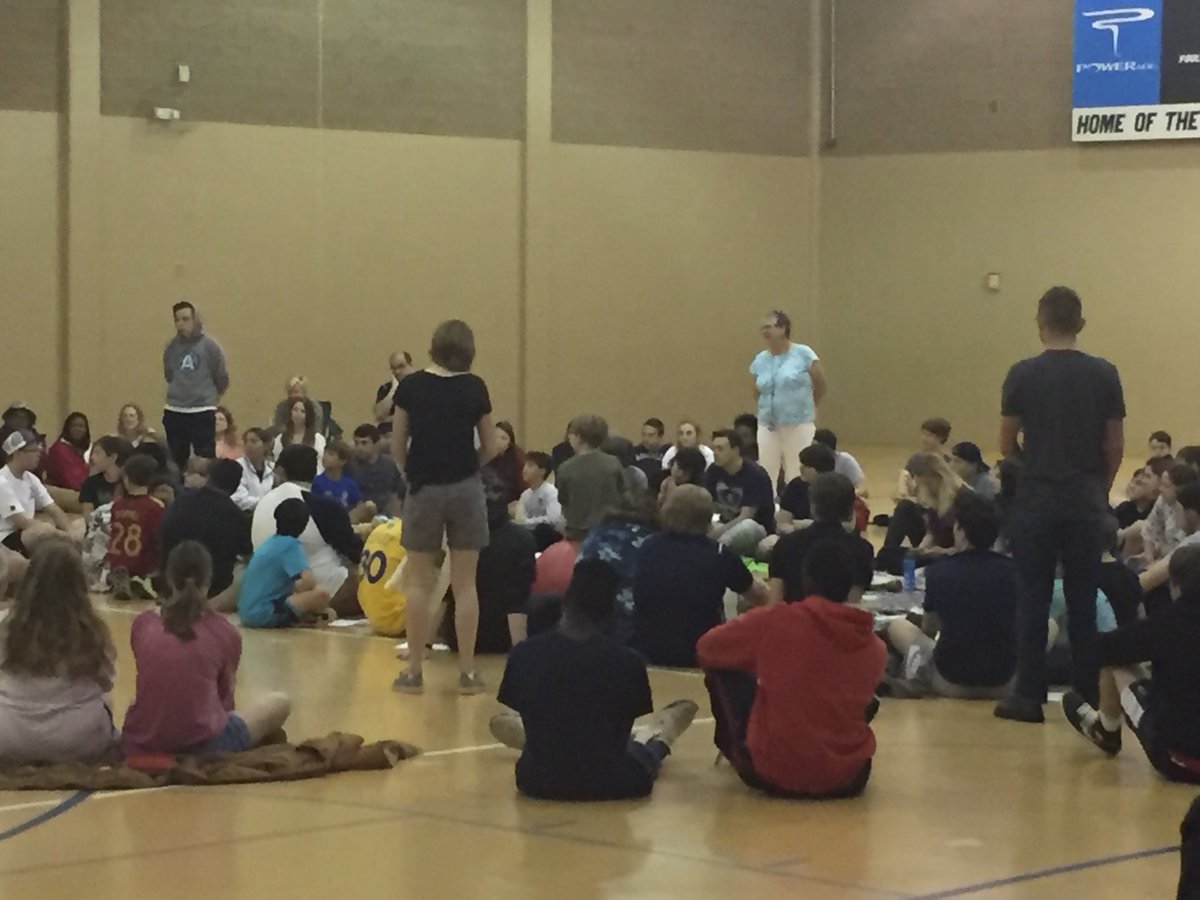 Howard_School's tweet photo. @Howard_School holds annual  Giving Day Ceremony, a Native American tradition where people give gifts to others. Seniors are honored by sitting in the inner circle. #HowardGives #HowardProud https://t.co/WJok8TW1Zt