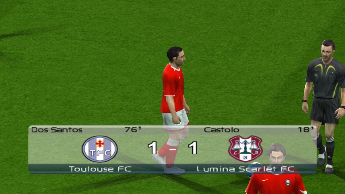 LSCFootballClub's tweet photo. @ToulouseFC 1 - 1 Lumina Scarlet F.C.

18' @CastoIo (LS)
76' Dos Santos (TL)

Another Draw, but Advance to the next round due to away goals advantage
#pes #proevolutionsoccer #pespc #proevolutionsoccerpc #pc #pes6  #pes2007  #pes6pc #pes2007pc #proevolutionsoccer2007pc https://t.co/odI8Hrve4m