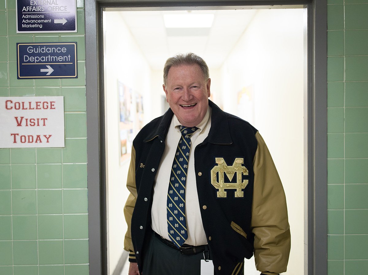 MaldenCatholic's tweet photo. We're doing a lot of celebrating here at MC this week, and here's one more very good reason to celebrate! Join us in wishing a very happy birthday to our #1 Lancer Fan, Brother Dan Cremin, C.F.X.! Enjoy your special day, BDC! https://t.co/wNTbKhCWML