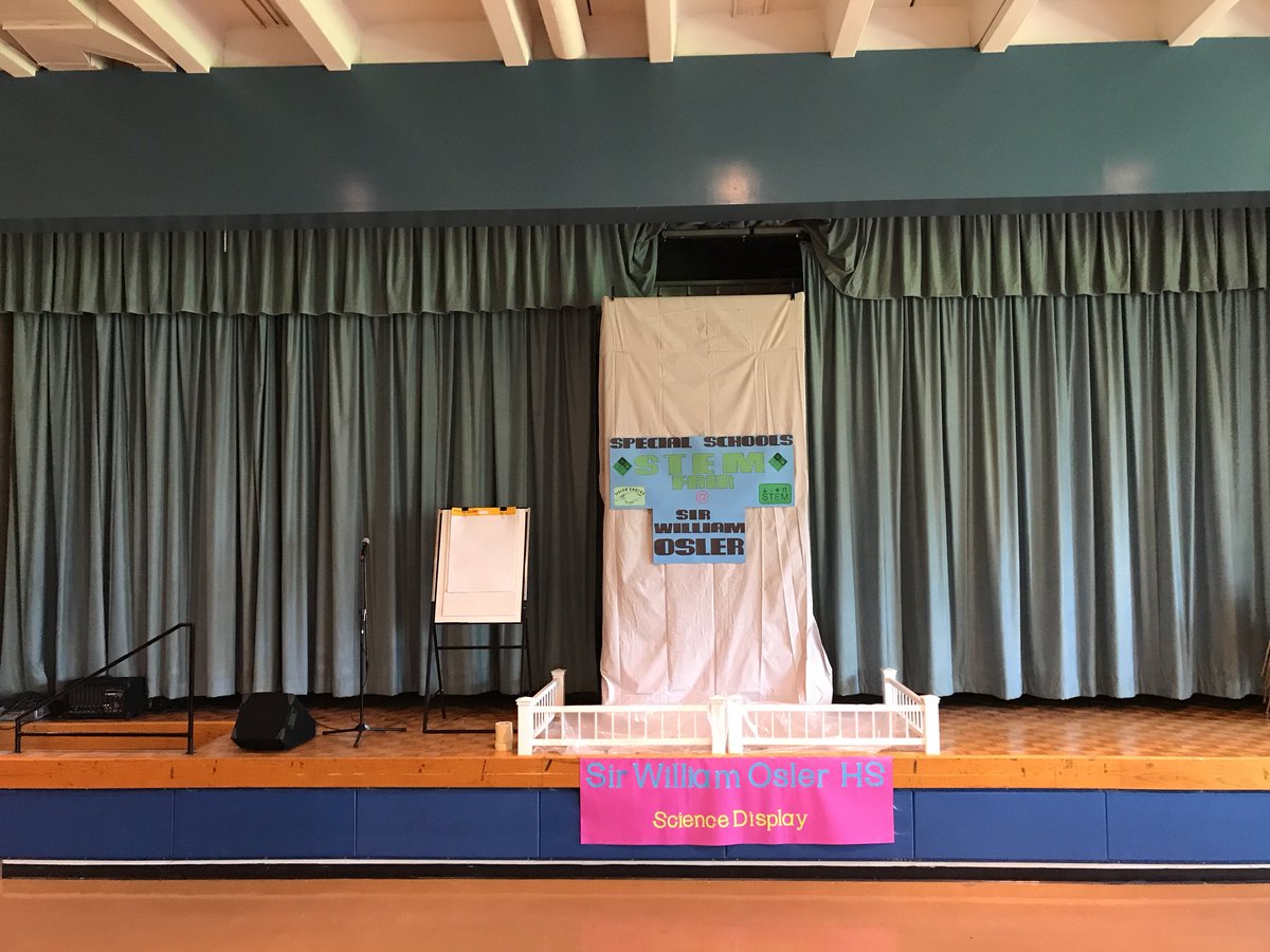 Ready for the 100 students from across <a href="/TDSB/">Toronto District School Board</a> for today’s Secondary Exceptionality STEM Fair at Sir William Osler.   <a href="/brianhill_edu/">Brian Hill</a> <a href="/LizBHolder/">Liz Holder</a> <a href="/nandanee_sawh/">Nandanee Sawh</a>