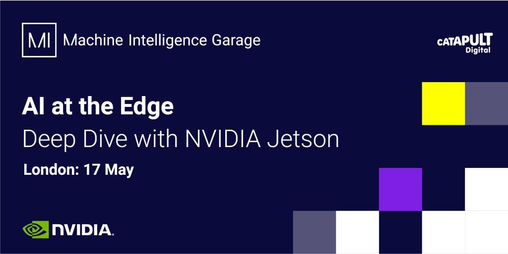 NVIDIAEU's tweet photo. Calling #developers - Don’t miss out on the opportunity to learn more about #AI and #edgecomputing solutions from our tech leads and innovative #startups @DigiCatapult #JetsonMeetupEU tomorrow evening 17 May. Register here: https://t.co/wXKj3kAaz9 https://t.co/d7vAaSRG2P