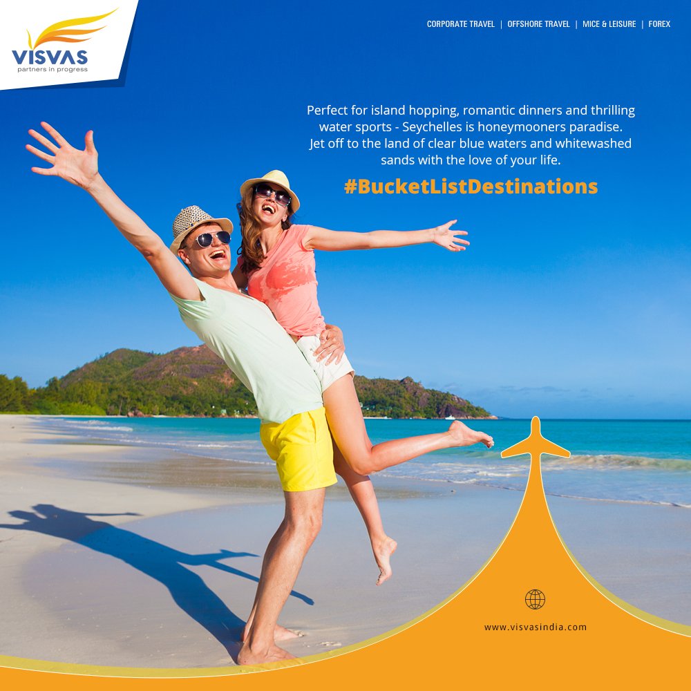 VisvasVoyages's tweet photo. Perfect for island hopping, romantic dinners and thrilling water sports - Seychelles is honeymooners paradise. Jet off to the land of clear blue waters and whitewashed sands with the love of your life. 
#BucketListDestinations

Visit: https://t.co/FdiK5Of9Bx https://t.co/Aeko4PSCGF