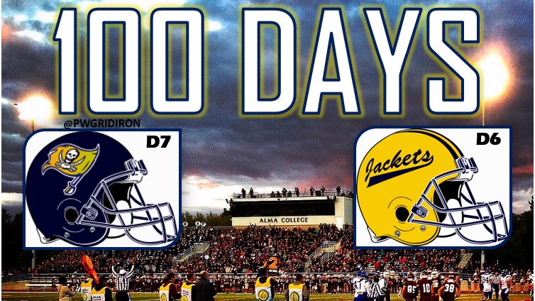 PWGRIDIRON's tweet photo. SEASON OPENER - 100 DAYS
D7 Pewamo-Westphalia Pirates
D6 Ithaca Yellowjackets
@ Alma College https://t.co/e3yhciVU24