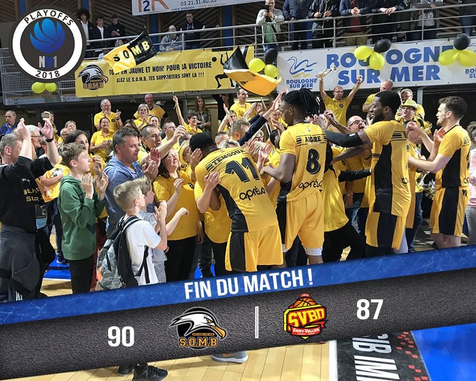 Bravo au <a href="/SOM_Boulogne/">SOMB</a>, premier qualifié pour les 1/2 finales de play-offs ! 👏👊

Pour les 6 autres équipes encore en lice, rdv samedi pour la troisième manche décisive 🔥

Résumé <a href="/Be_BasketFr/">BeBasket</a> : bit.ly/2GmyAOd
