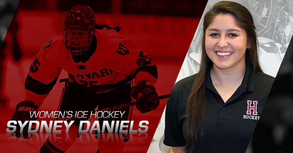 HarvardWHockey's tweet photo. Thrilled to announce the addition of Sydney Daniels ’17 to the coaching staff!

https://t.co/xHnBjq5BaS

#GoCrimson https://t.co/IpmN8JG477
