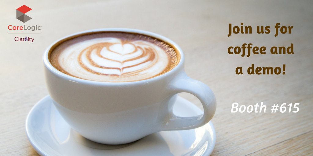 Stop by and see Clareity in the CoreLogic booth at the #NARLegislative and grab a cappuccino on us! Booth #615.