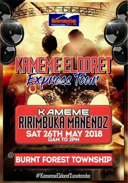 <a href="/kameme101/">Kameme FM Official</a> <a href="/KamleshKamau/">Kamau Kamlesh</a> <a href="/eunicemutahi/">Euny Mutahi</a> <a href="/palkkamlesh/">Paul Kamlesh</a> <a href="/shamimivian1/">@shamim  ivian</a> <a href="/moses_m1/">Olé Musa</a> <a href="/karanja550/">Liz Karanja550@gmail( mama shazy)</a> #KamemeEldoretExpressTour 
#KamemeEldoretTunatamba 
Elddiiii Twasijaaaa