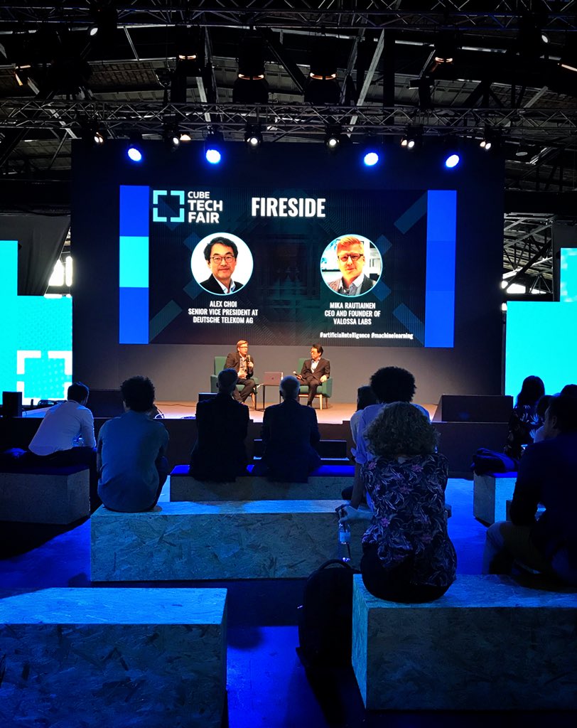 activrightbrain's tweet image. Nipple klaxon! First mention in the current fireside chat for #AI image recognition. I’ll bring my #ConnectedNipples to my closing #CUBETechFair Keynote at 5:10pm - be there! #IoT #Berlin