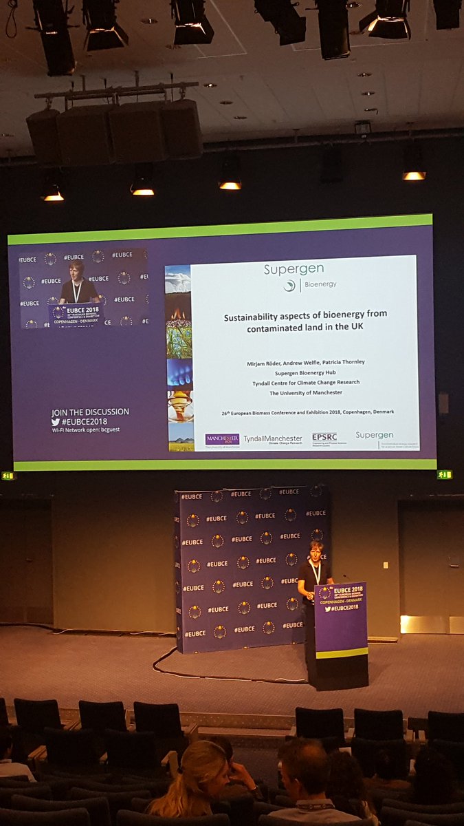 SupergenBioHub's tweet photo. #Supergenbiohub's @Mirjam_Roeder asks whether energy crops can be used to remediate contaminated lands. what do you think? #eubce2018 https://t.co/1WagWJXWUE