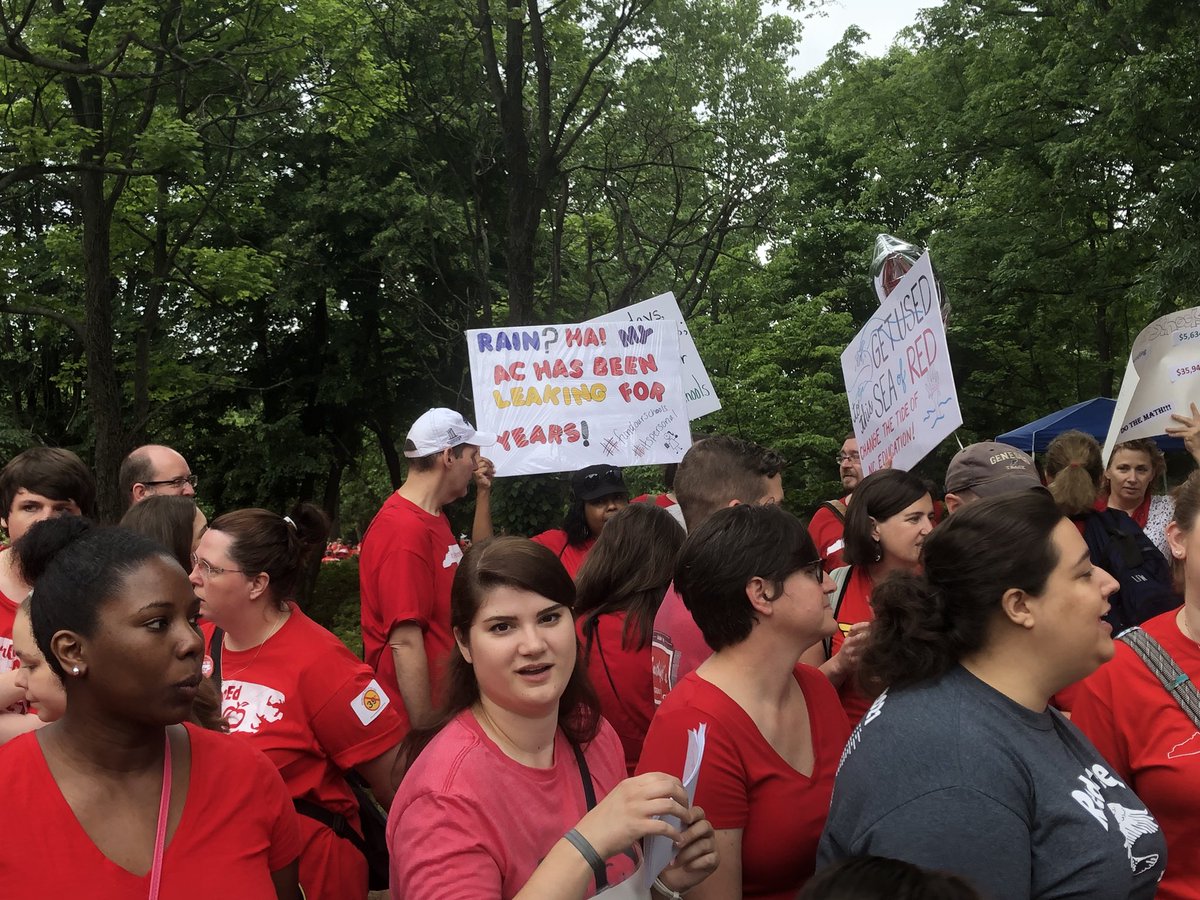 barntwn's tweet photo. A sampling of signs #redfored #redforednc #NCTeacherRally @NewsandRecord https://t.co/iWsWflRl6o