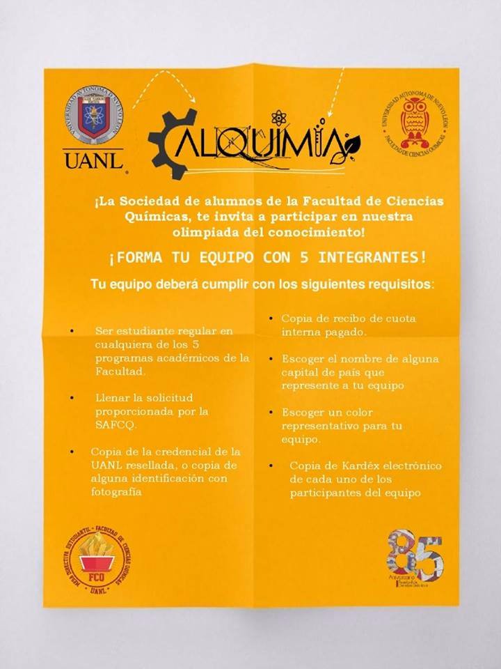 safcq_uanl's tweet photo. ¡No te olvides que seguimos recibiendo inscripciones para la olimpiada del conocimiento,ven a registrarte y participa para demostrar que eres bueno enlo académico y muchos premios!🏆🥇
¡Los primeros 5 equipos en inscribirse tendrán un premio extra!🦉💯
#EnlaceFCQ #SAFCQ #Alquimia https://t.co/xACC8OZTIo