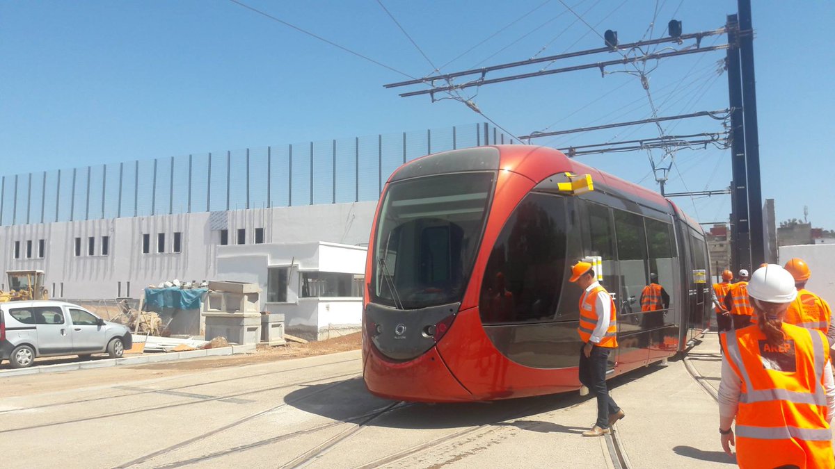 AREPGroup's tweet photo. [ACTU] Seconde ligne du #Tramway de #Casablanca : les essais de la première rame continuent vers le secteur Est de Sidi Bernoussi. #Maroc
https://t.co/o560AlTUMh https://t.co/cx6rTGF2CF