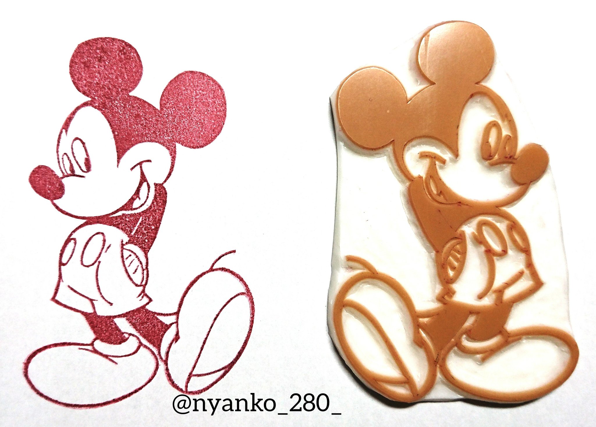 消しゴムはんこNo.333 ちびくまとジンジャークッキー