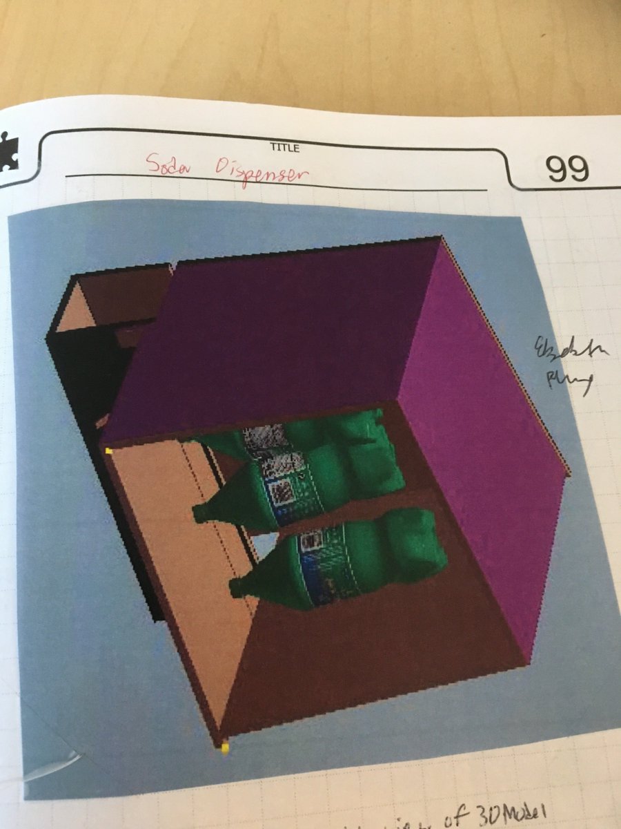 makerfinley's tweet photo. The bottom view of our 3D Model #STEM #Modeling #PLTW https://t.co/U68ljjJ7hh