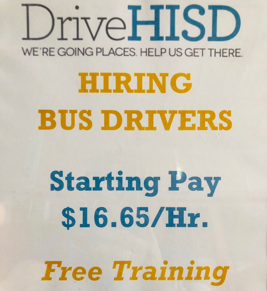 HISDLeadership's tweet photo. Stop by the @HISDSchoolBus table @ North Houston Job Fair TODAY! #SchoolBusDrivers #Job Fair https://t.co/MQaYGDnq06