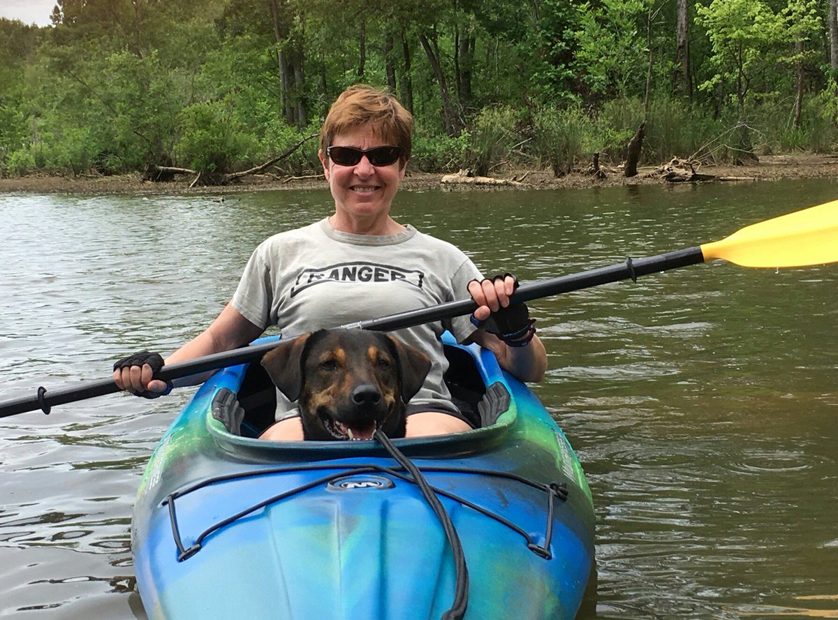 kimvansickler's tweet photo. First kayak ride for Major! He liked it better than canoeing. https://t.co/7qElZAXOGK