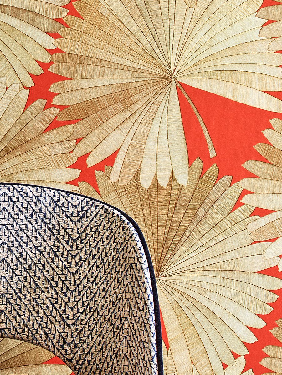 Linwood_Fabric's tweet image. Bangkok Nights wallpaper is available in 4 colourways, from the bold Vermillion and Noir to the subtle Coconut and Lawn. 
linwoodfabric.com/product/wallpa…