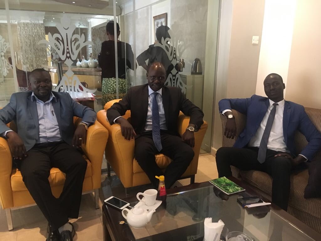 AjakPeter's tweet photo. So glad to be back in Entebbe and to see some of my #SSYLF colleagues in Uganda. Let’s continue exerting all efforts to take our country back! #SouthSudan https://t.co/mH4CX2ZQDn
