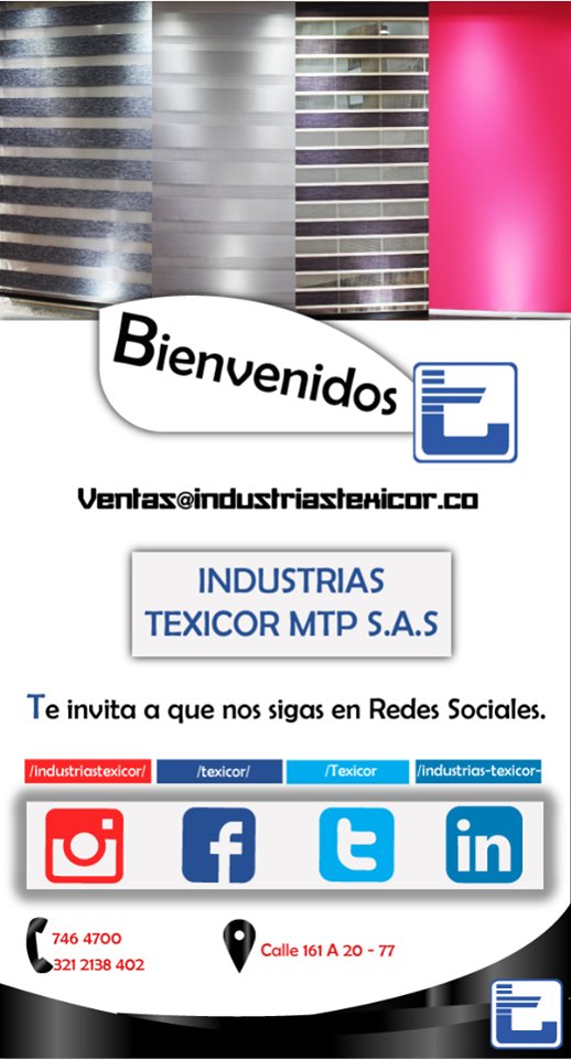 Muy buenos días empresa ARTE COR PERSIANAS, nosotros somos <a href="/Texicor_/">TEXICOR</a>  empresa de cortinas y persianas de la ciudad de Bogotá, esperamos que pronto nos contactes y seas parte de nosotros, feliz mañana.