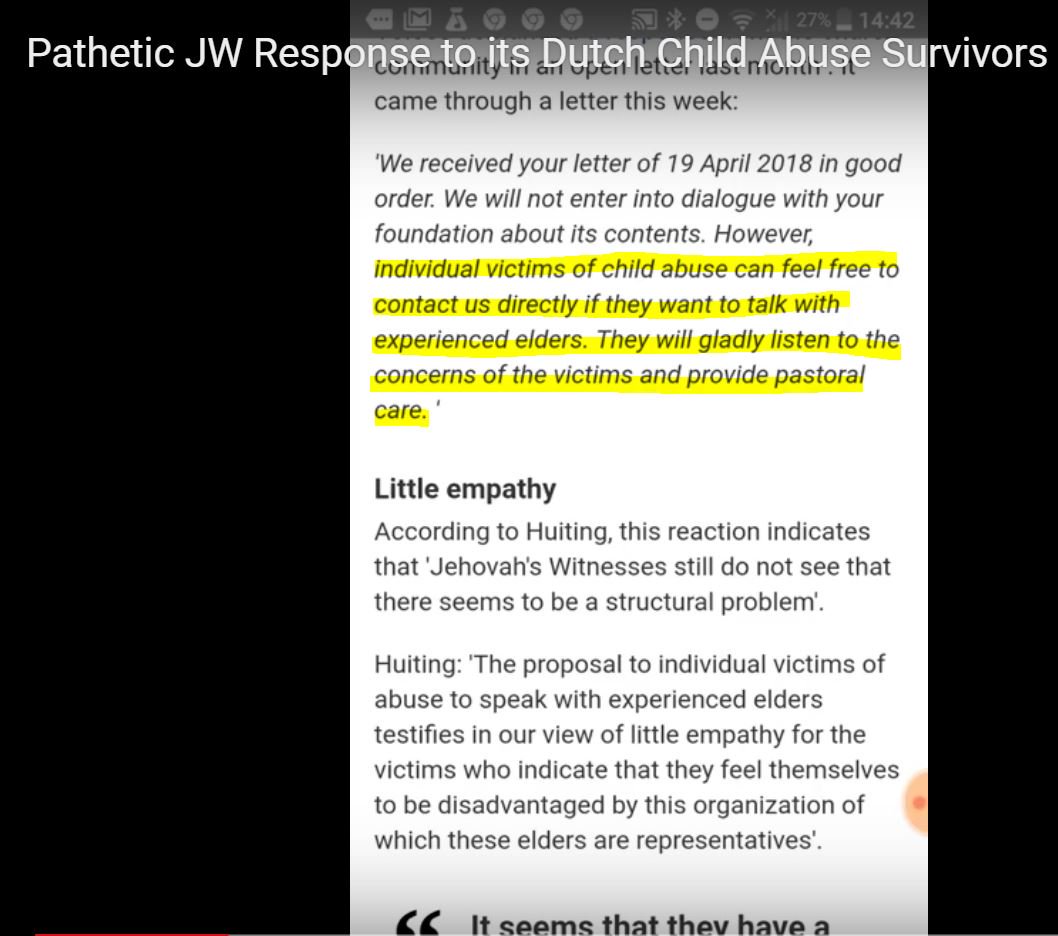 ShaltNotRepent's tweet photo. They STILL not getting the point!
Screen shot from: https://t.co/etJG39HWt1
@ReclaimedVoices #ReclaimedVoices #Holland #CoverUp #ChildSexAbuse #ChildAbuse #Pedo #Watchtower #WBTSProtectsPedos #ChildAbuse #JWsExposed #JehovahsWitness #ExJW #Apostate #ExJehovahsWitness #WBTS #JWs https://t.co/TFBH7h7LD1