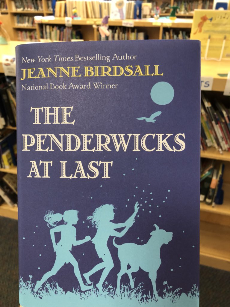 LibraryKopinski's tweet photo. This made my day-new (and final) Penderwicks book arrived in the library! The students were so excited when I took it out of the box during a 4th grade class. We can’t wait to read it! #lpshawks https://t.co/Q78deGNWkO