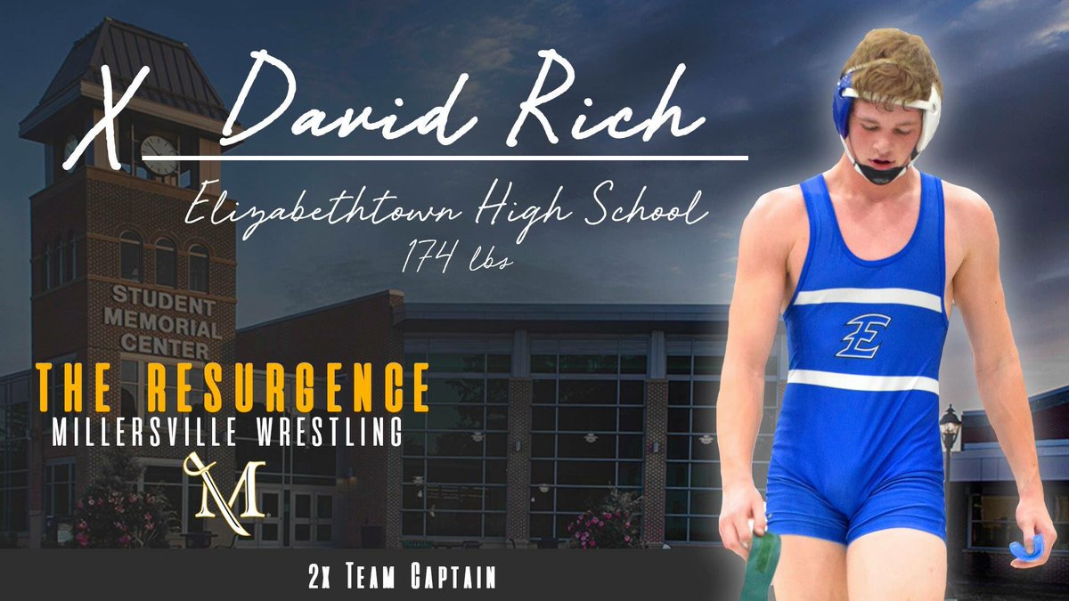 Welcome David Rich of Elizabethtown High School. The two year captain plan so wrestle 174 lbs. Rich also played two years of varsity football and four years of varsity lacrosse. Rich also helps out with youth wrestling. He is the son of #TheResurgence #HoistTheColors