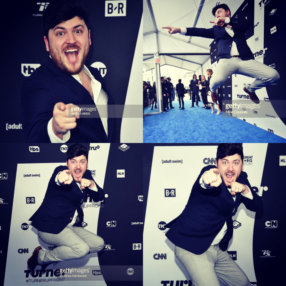 OlanRogers's tweet photo. ”Sometimes you gotta slay the red carpet other times you gotta set it ablaze with such raw beauty.” - Lil Big O 😂#tbsupfronts2018 @tbsnetwork https://t.co/kLYyb5Li0a