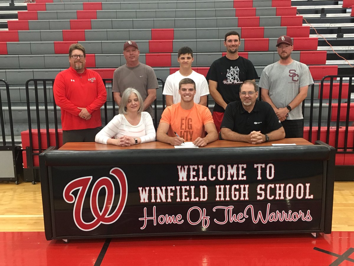 goWINFIELD's tweet photo. Congrats to John Hogan on signing his #NLI to continue his Academic and Baseball Career at SCCC! #WHSPride https://t.co/E2EhuA3Ywm