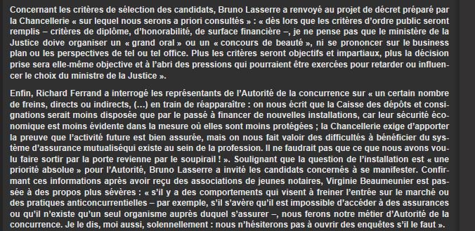 DIPLOMEHUISSIER's tweet photo. Quand monsiueur LASSERRE futur président du @Conseil_Etat marquait son hostilité à un concours pour les offices crées de notaires @NBelloubet @L_I_D_N https://t.co/AcokCmsy3b